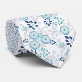 Cravate Fleurs bleu clair (Roulé)