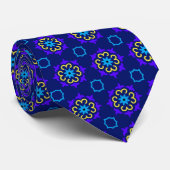 Cravate fleurs bleues (Roulé)