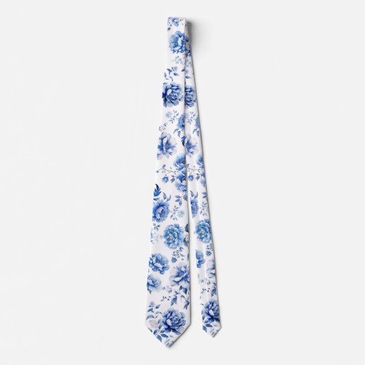 Cravate Fleurs bleues (Devant)