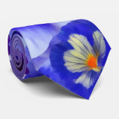 Cravate Fleurs bleues (Roulé)