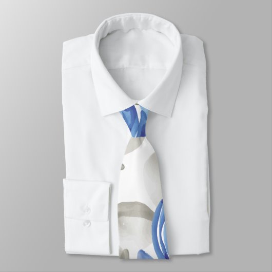 Cravate Fleurs bleues chics (Attaché)