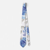 Cravate Fleurs bleues chics (Devant)