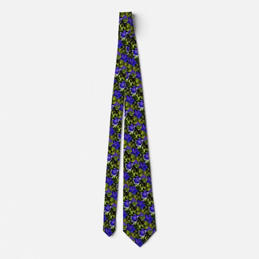 Cravate Fleurs Bleues Motif d'art nature (Dos)