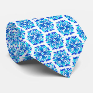 Cravate Fleurs Bleues, Motif De Fleurs, Modèle Floral