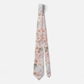 Cravate fleurs boho pampas herbe (Devant)
