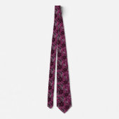 Cravate Fleurs bordeaux. (Dos)