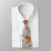 Cravate fleurs botaniques vintages modernes (Attaché)