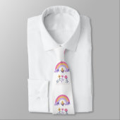 Cravate Fleurs Cloud Arc-en-ciel (Attaché)