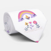 Cravate Fleurs Cloud Arc-en-ciel (Roulé)