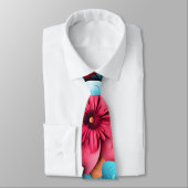 Cravate Fleurs colorées (Attaché)