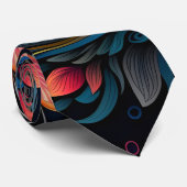 Cravate Fleurs colorées (Roulé)