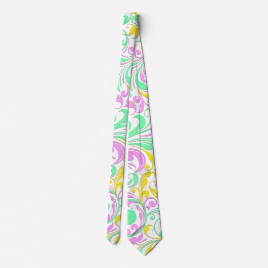 Cravate Fleurs colorées (Dos)