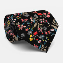 Fleurs colorées et Mariage Motif Feuille