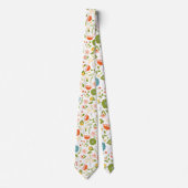 Cravate Fleurs colorées mignonnes Motif (Devant)
