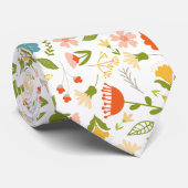 Cravate Fleurs colorées mignonnes Motif (Roulé)