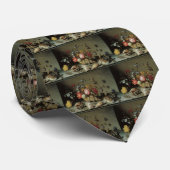 Cravate Fleurs, coquillages et insectes Balthasar van der (Roulé)
