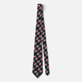 Cravate Fleurs Cosmos rose Motif Abstrait (Devant)
