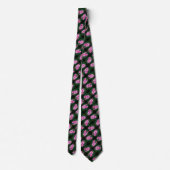 Cravate Fleurs Cosmos rose Motif Abstrait (Dos)