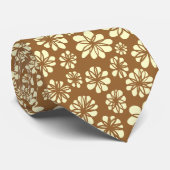 Cravate Fleurs - Crème sur caramel (Roulé)