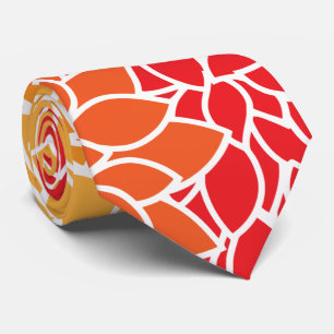 Cravate Fleurs Dahlia, Motif De Fleurs, Dahlia Orange