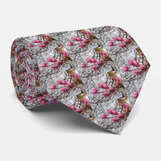 Cravate Fleurs d'arbre de tulipe (Roulé)