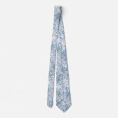 Cravate fleurs de Baby's Breath bleu pastel (Dos)