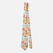 Cravate Fleurs de boho sauvage à l'aquarelle douce et past (Devant)
