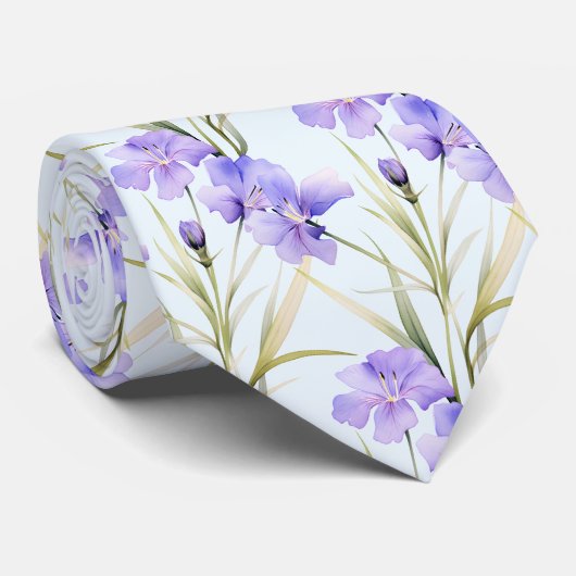 Cravate Fleurs de bureau décontractées noué au cou Bohème (Roulé)