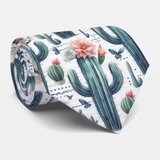 Cravate Fleurs de cactus (Roulé)