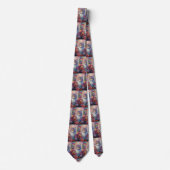 Cravate Fleurs de chat arc-en-ciel Boho (Devant)