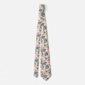 Cravate Fleurs de corail bronze d'été aquarelle florale (Dos)