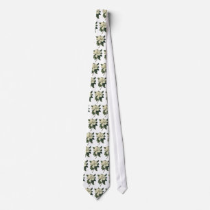 Cravate Fleurs de fleurs vintages de Magnolia Blanche en f