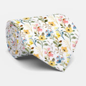 Cravate Fleurs de jardin colorées Fleur sauvage Prairie pr (Roulé)