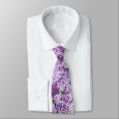 Cravate Fleurs de lilas sur violet (Attaché)