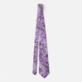Cravate Fleurs de lilas sur violet (Dos)