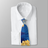 Cravate fleurs de lotus lient (Attaché)