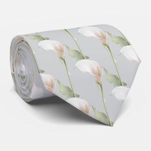 Cravate fleurs de lys calla sur fond de n'importe quelle c