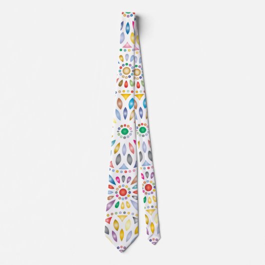 Cravate fleurs de mandala nouées (Devant)