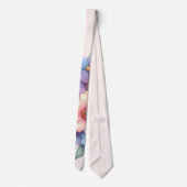 Cravate Fleurs de marguerite en rose et violet (Dos)
