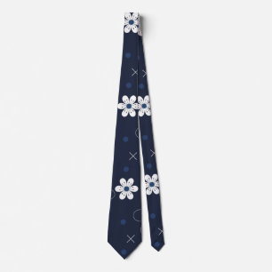 Cravate fleurs de minuit hiver nouent