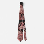 Cravate Fleurs de Parties scintillant noires en or glamour (Devant)