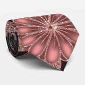 Cravate Fleurs de Parties scintillant noires en or glamour (Roulé)