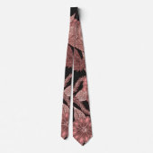 Cravate Fleurs de Parties scintillant noires en or glamour (Dos)