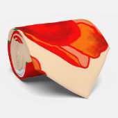 Cravate Fleurs de pavot rouge (Roulé)