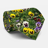 Cravate Fleurs de pensées (Roulé)