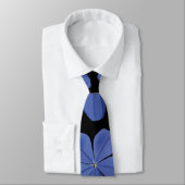 Cravate Fleurs de Plumbago Bleu (Attaché)