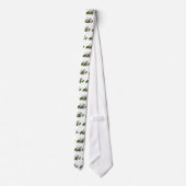 Cravate fleurs de pomme et feuilles verts (Dos)
