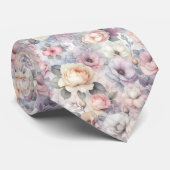 Cravate Fleurs de rose élégantes (Roulé)