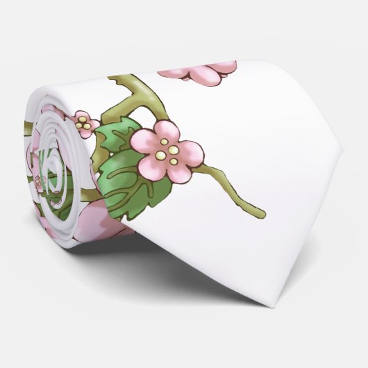 Cravate Fleurs de Sakura (Roulé)