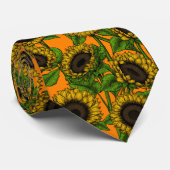 Cravate Fleurs de soleil (Roulé)